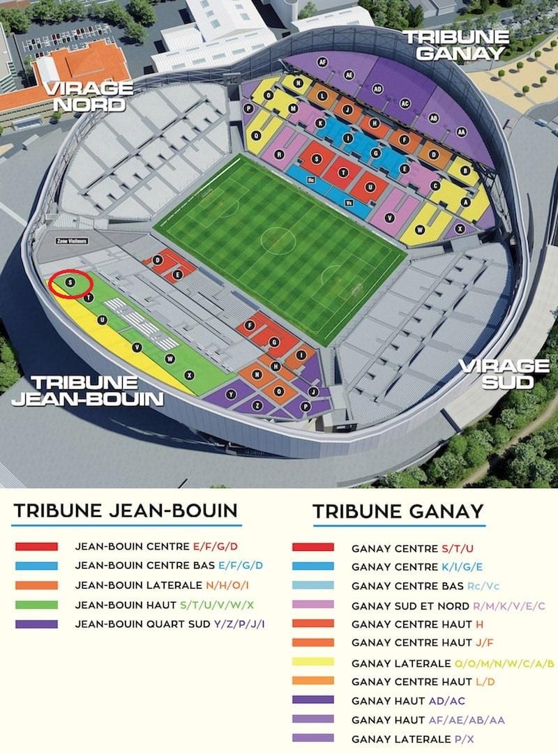 stade velodrome ਬੈਠਣ ਦਾ ਨਕਸ਼ਾ