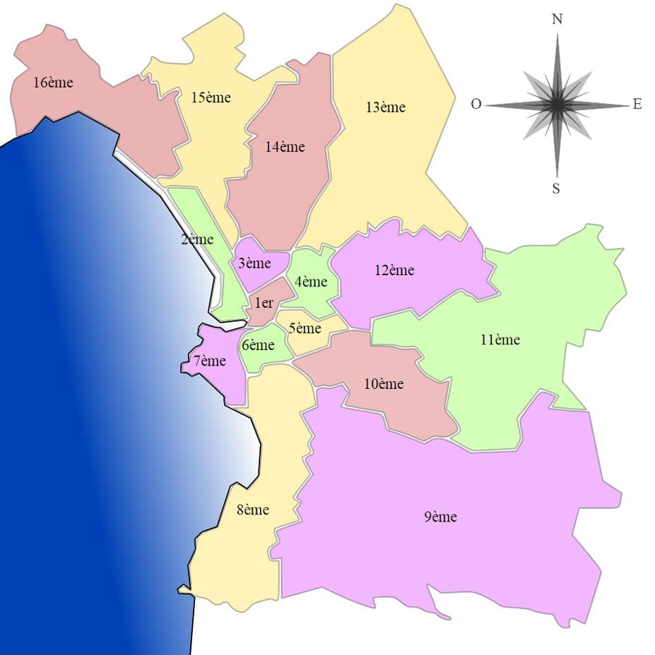 ਨਕਸ਼ਾ ਦੇ ਮਾਰ੍ਸਾਇਲ arrondissement