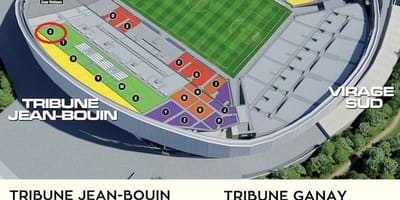 Stade velodrome ਬੈਠਣ ਦਾ ਨਕਸ਼ਾ